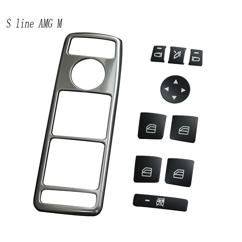 For Mercedes Benz M Class ML W166 GL X166 2012-2015 Car Door Window Glass Switch Buttons Panel Frame Repair Decals Stickers Trim