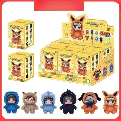 Nuevo TOP Naruto caja ciega Linda fiesta de bestia Sasuke vinilo Linda figura de peluche colgante regalo