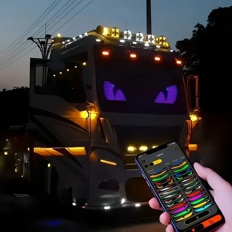 Display LED Soft Screen App controlado IP65 à prova d'água programável para iluminação decorativa externa de loja de sinais de carro.