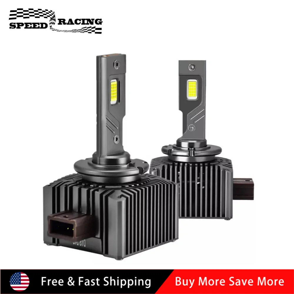 

Universal 2pcs D1S D1R LED Aviation Aluminum & ABS Headlight Bulbs Super White HID Xenon Conversion Kit Gun Color