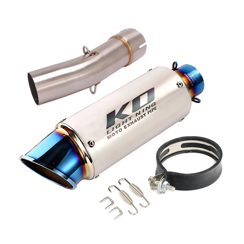 Tube de liaison de tuyau intermédiaire en acier inoxydable pour moto, silencieux allergique, à enfiler avec DB Killer, consulté pour SUZUKI SV650, 2003-2015