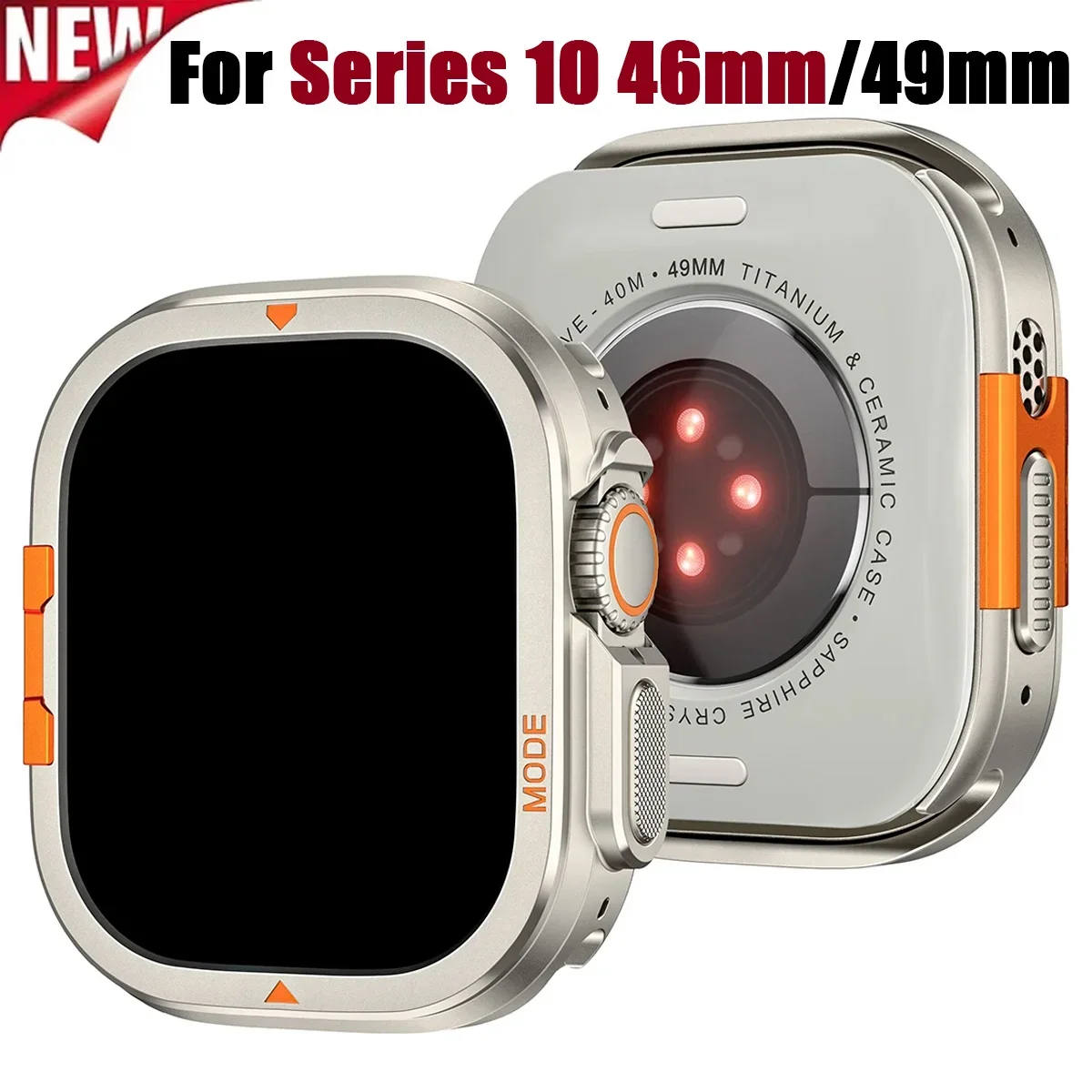 MÄNNER Metallgehäuse für Apple Watch Ultra 49 mm Gehäuse Serie 10 46 mm Aluminiumlegierungsabdeckung für IWatch Ultra 49 mm 10 46 mm Stoßstangenrahmen
