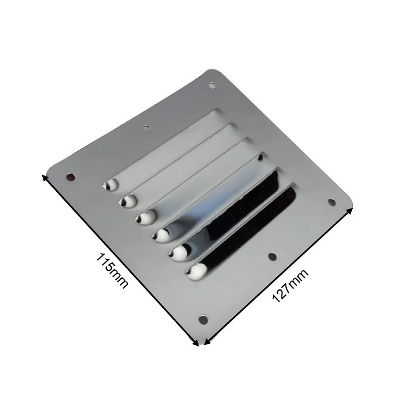 1PCS Square Vent Louvers Boat Marine 316 Stainless Steel Square Louvered Air Vent Cover