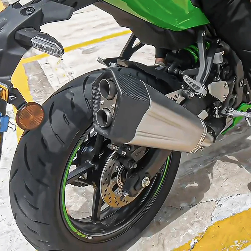 Exhaust Mid Pipe and Muffler Kit Slip-On for Ninja ZX-4R 2023 Original Position Motorcycle System Accessories