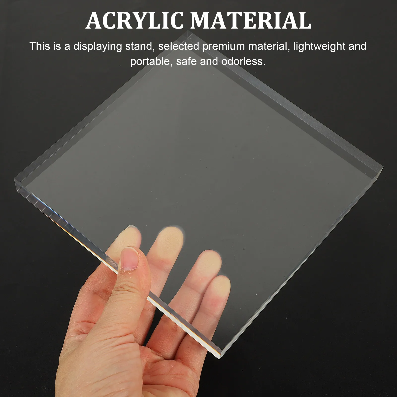 

Clear Square Acrylic Storage Base for Cosmetics Jewelry Display Organizer Collectibles Acrylic Block Square Storage Base