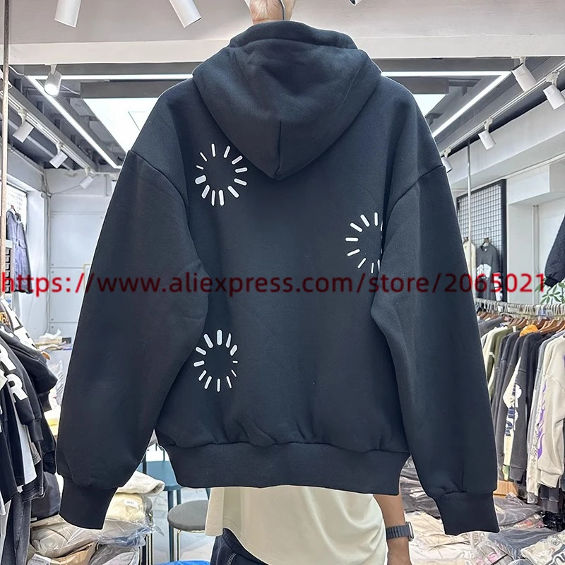 Black Heavy Fabric Hoodie Men Women Top Quality Oversize Pullover