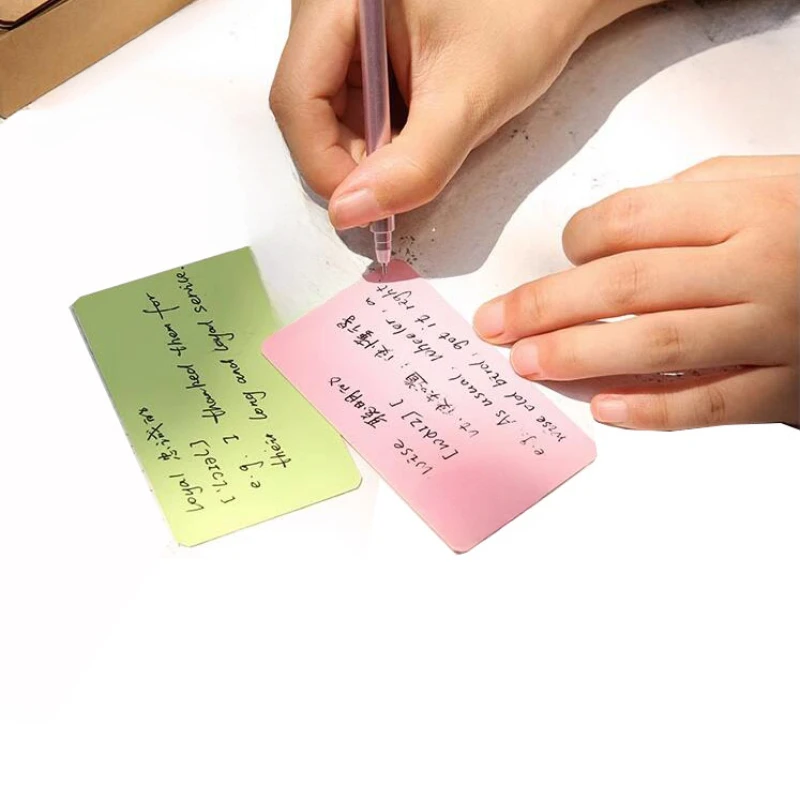 100pcs/box Candy Color  Blank Writing Card Paper Card Memo Message Thank You Postcard  Pads Label Bookmark for Books School