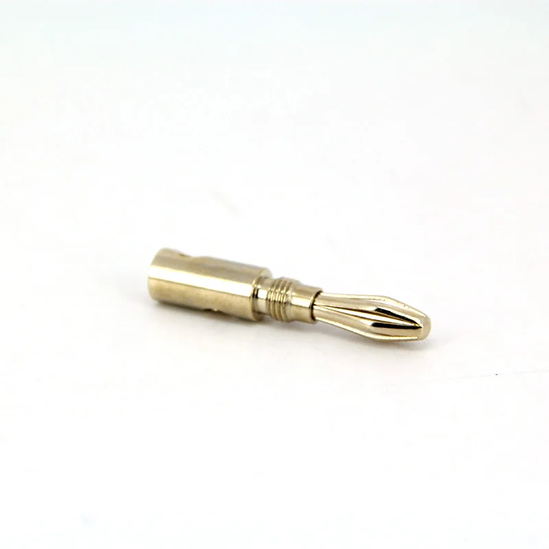 Audio Speaker Screw Banana Gold Plate copper Plugs Connectors 4mm JackSpeakers Amplifier Cable Male Stackable