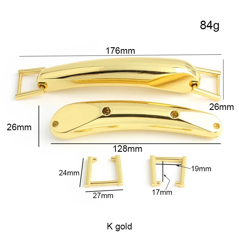 

2-10PCS K Gold Metal Handles For Women Bags Strap Belt Shoulder Purse Frame Handbags Tote Detachable Replacement DIY Accessories