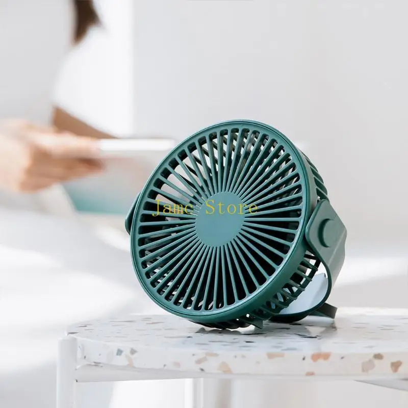 LX0B USB Desktop Fan Portable Fan with Strong 4 Speeds Quiet Desk Fan for Office Table Bedroom Kitchen