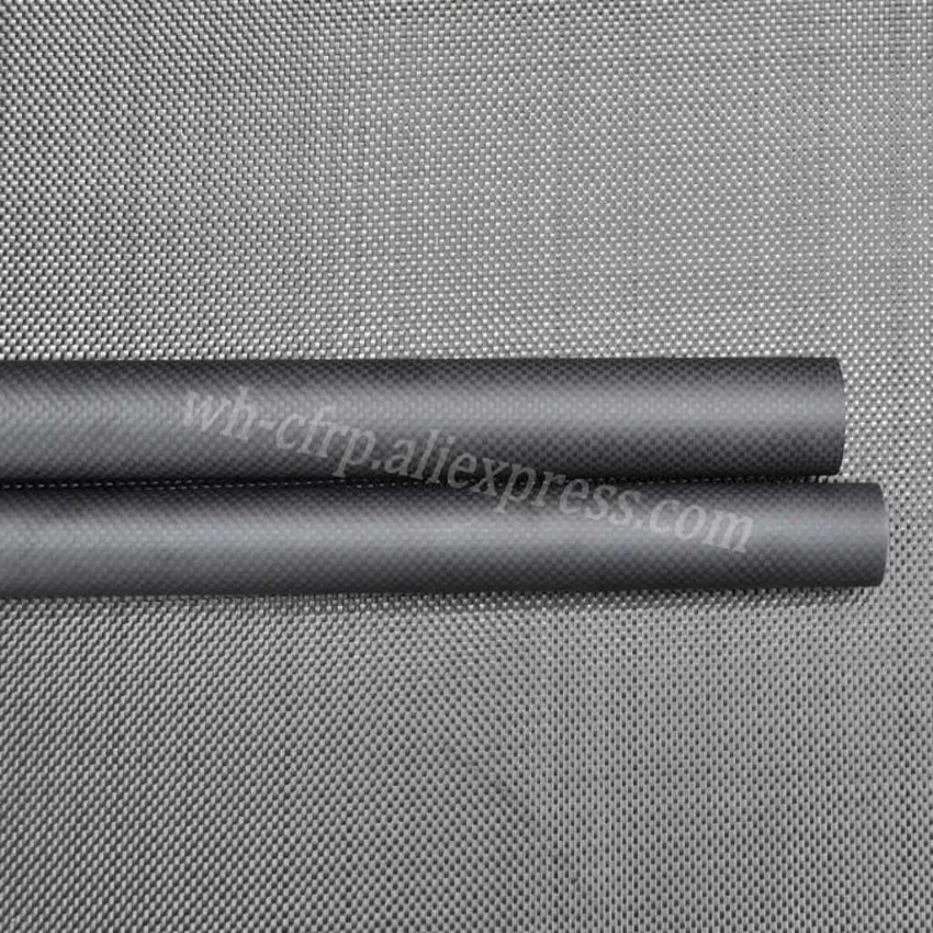 3k Carbon Fiber Tube OD 10mm 11mm 12mm 13mm 14mm 15mm 16mm 17mm 18mm 19mm 20mm X 1000MM with 100% full carbon, Roll Wrapped