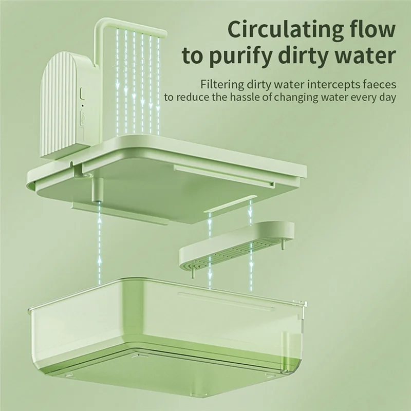 

HHO-для птичьей клетки, аксессуар, автоматическая циркуляция воды для птичьей ванны, прозрачный подвесной дизайн, экономия места, душ