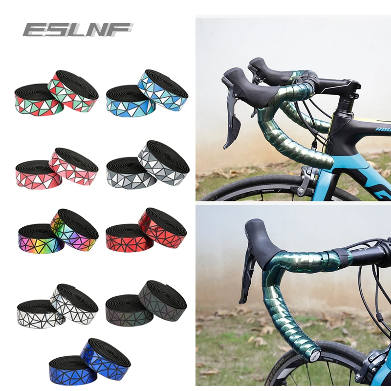 

ESLNF Bicycle Handlebar Tape Road Bike Bar Tape PU Bike Handlebar Tape Cycling Damping Anti-Vibration Wrap Bike Accessories