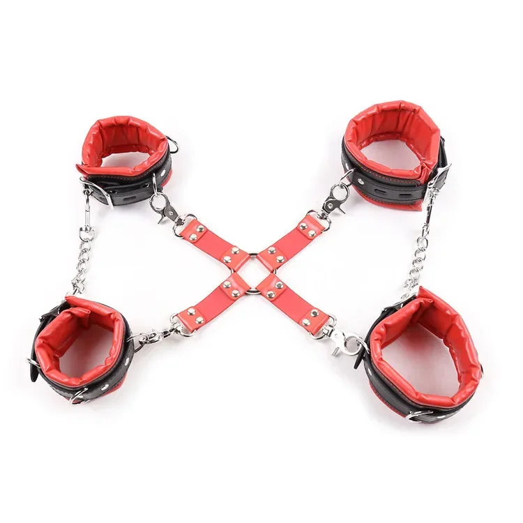 High Quality Soft Leather Handcuff Ankle Cuff BDSM Bondage Sex Toy Restraints Sex Bondage Women Exotic Lingerie