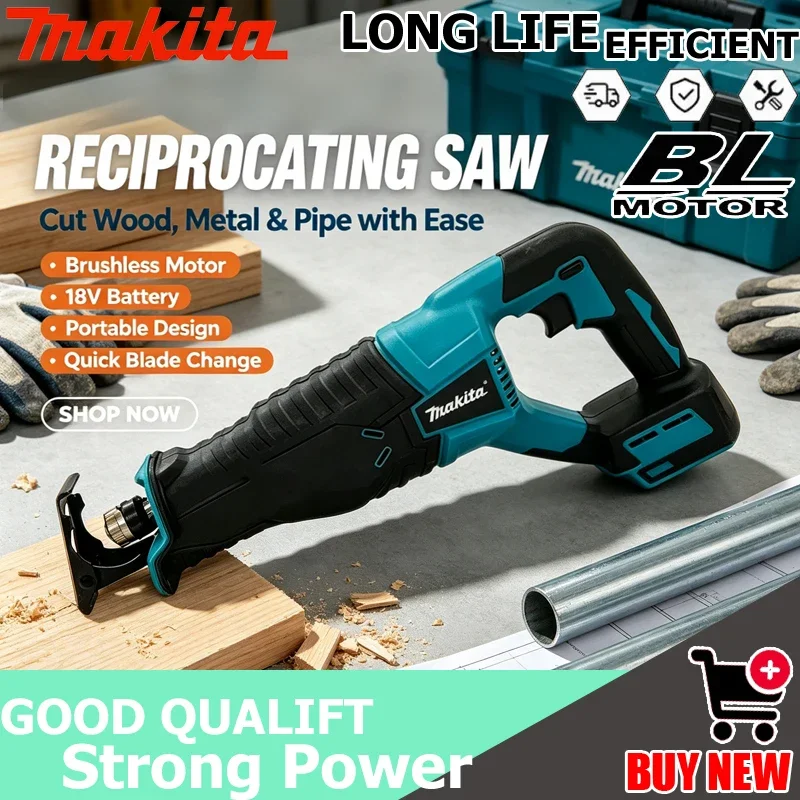 Makita 18V Reciprocating Saw Replacement Blades, For Wood, Pipe & Metal Cutting, Compatible with Makita Cordless Saw Batteries