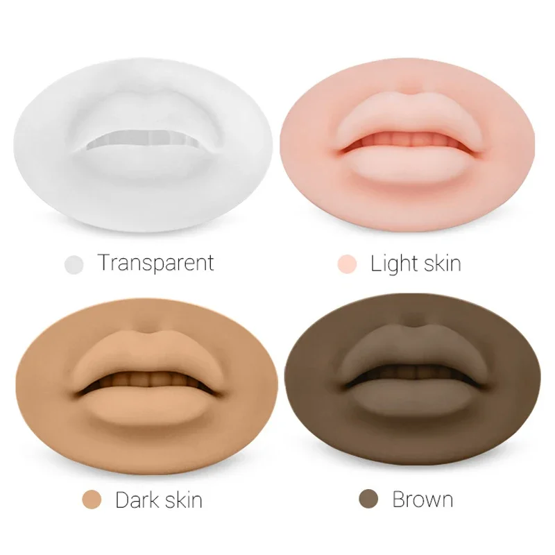 Reusable 3D Practice Silicone Skin Lips For Permanent Makeup Tattoo Human Lips Elasticity Microblading PMU Beginer Training