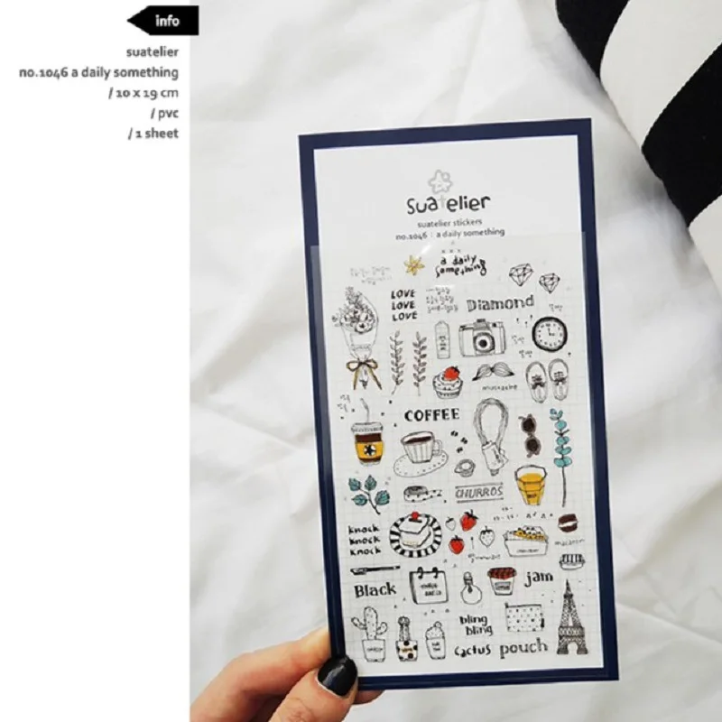 Korean Import Suatelier Daily Something Stickers Scrapbooking Diy Journal Stationery Sticker Deco School Supplies Gift 1046