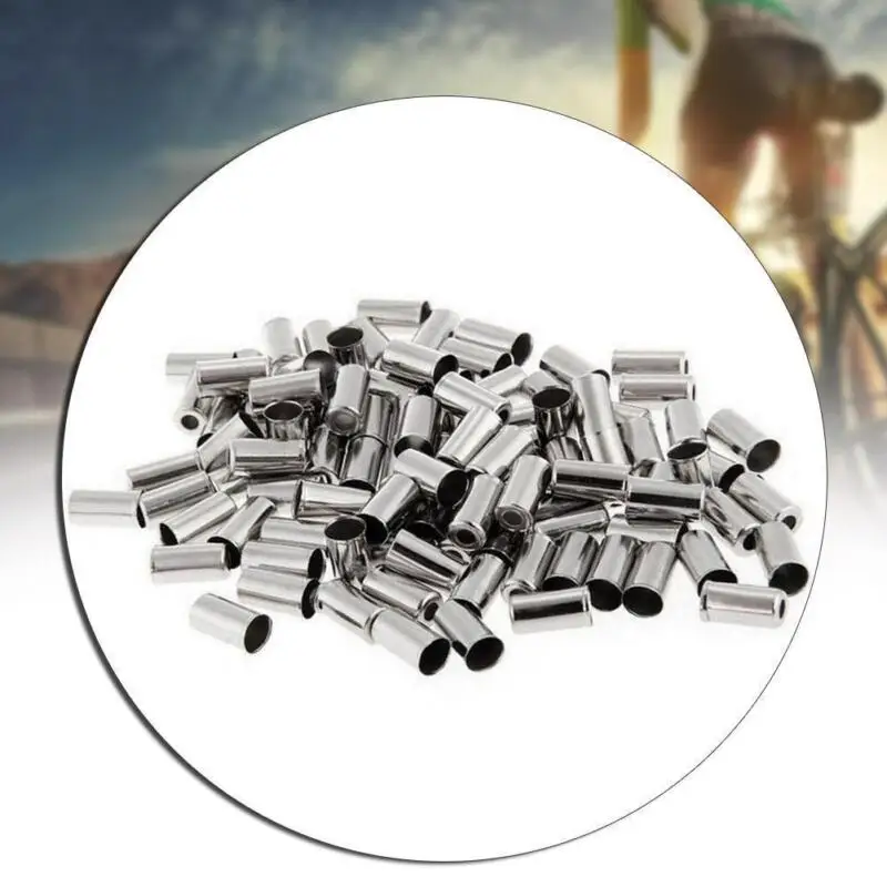 100pcs 5mm Bicycle Brake Wire Cap Bike Derailleur Shifter Cable End Caps Tips Cycling Crimps Inner Wire Ferrules