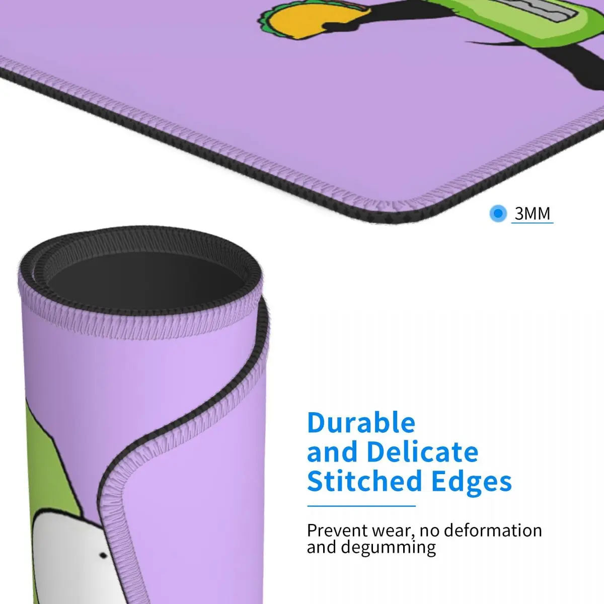 Gir Loves Tacos (Invader Zim) لوحة ماوس لوحة مفاتيح الكمبيوتر ماوس حصيرة ألعاب الكمبيوتر المحمول حصيرة مكتبية ملحقات المكتب مفارش الطاولة