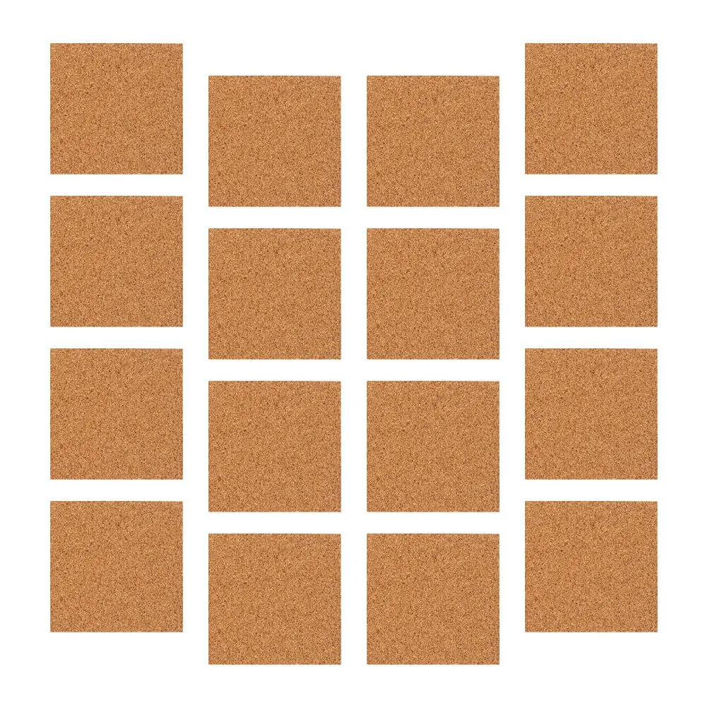 

36pcs Insulated Cork Pads Self-Adhesive Natural Wood Sheets 10X10Cm Diy Crafts Coasters Heat Resistant Mats Cork Gasket Craft