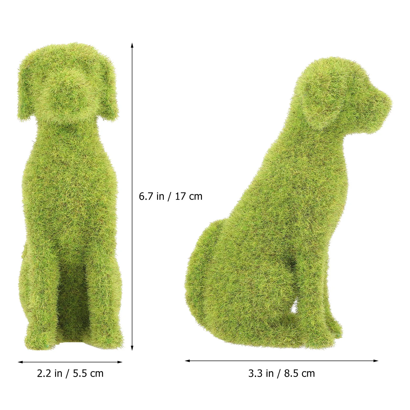 Flocking Animal Ornament for Outdoor Garden Backyard Patio Lawn Flower Pot Tree Decoration Fresh Green Flocked Animal Decor