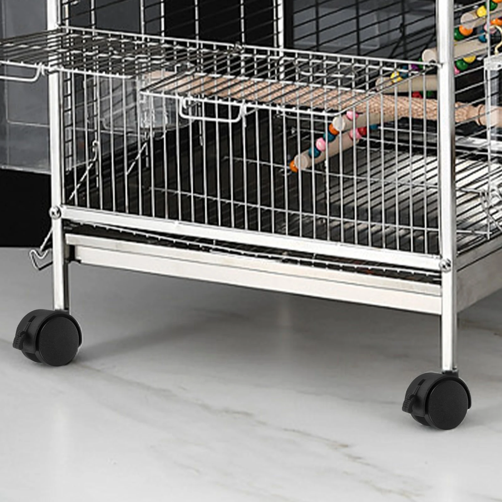 

2 Pcs Cat Cage Accessories Wheels Replacement Caster for Floors Pet Cage Use Durable Casters