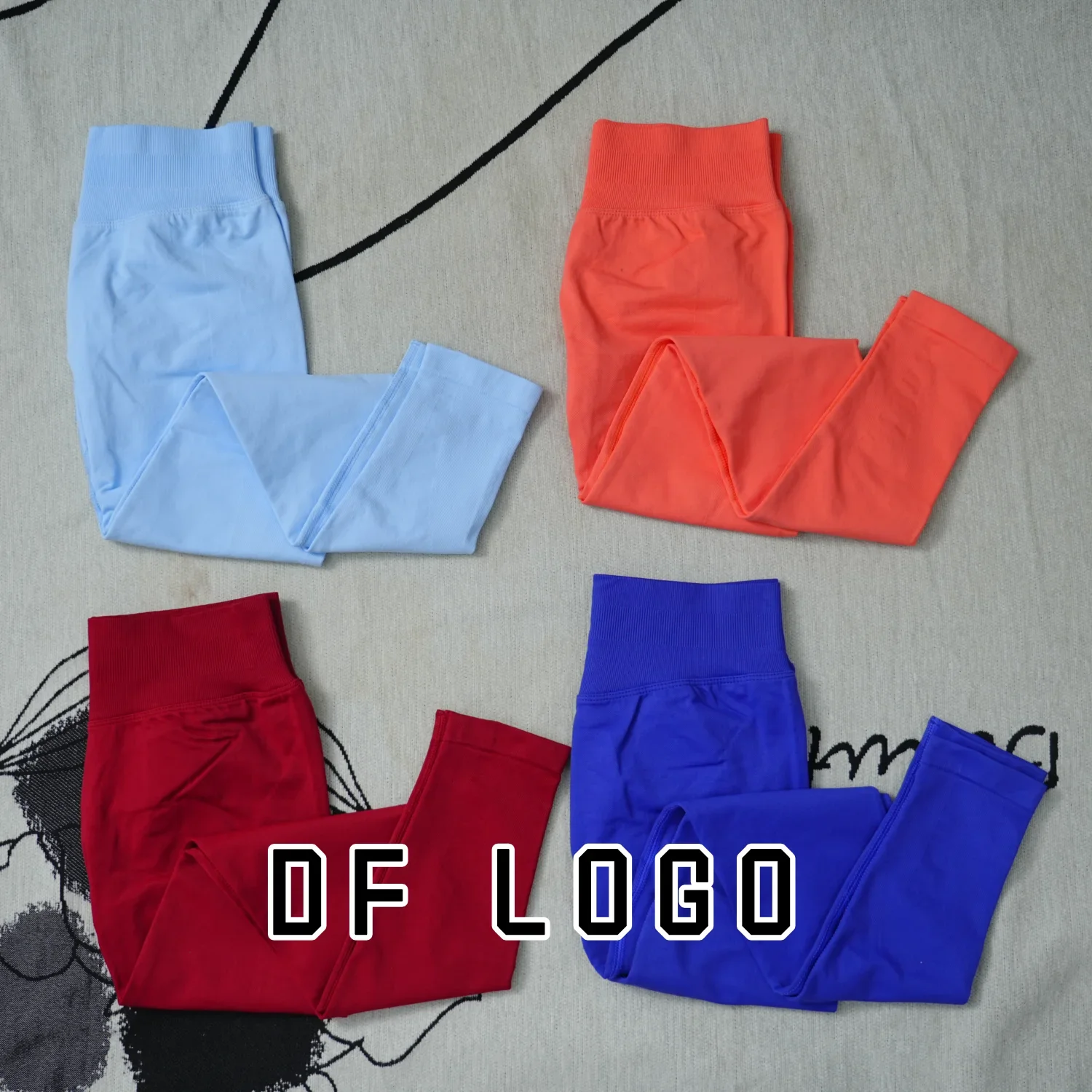 DF Impact Leggings with Logo Women Seamless Yoga Pant High Quality Leggings Low Ribbed Fitness Pants High Stretch Fitness Tights