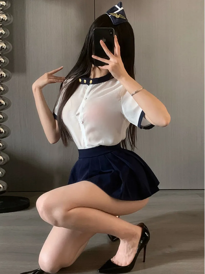 

Экзотическая летняя модная женская одежда с петлевым воротником, милый и милый комплект с короткой юбкой в студенческом стиле Q1WW