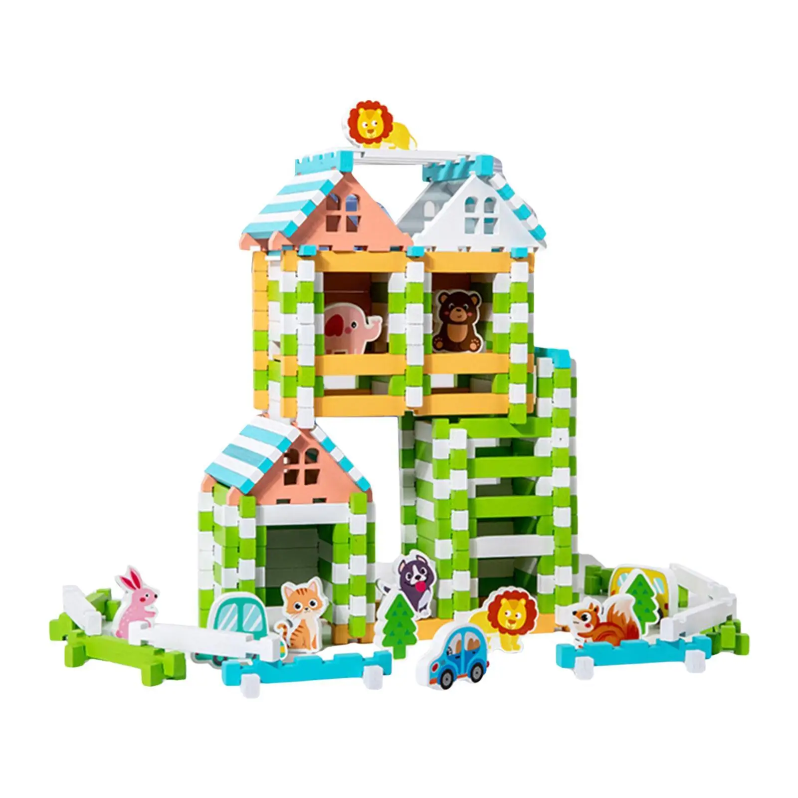 كتل خشبية لتقوم بها بنفسك تجميع البيت لهدية عيد ميلاد الأطفال 3 4 5 سنوات #1