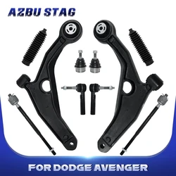 AzbuStag 10Pcs Front Lower Control Arm Tie Rod Ball Joint for DODGE AVENGER JOURNEY CHRYSLER 200 SEBRING 2007 2008 2009-2015