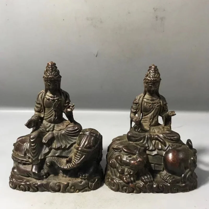 

Манджушри Бодхисаттва и Пукиньская фигурка бодхисаттвы пара антикварный стиль фигурка бодхисаттвы ремесло орнамент