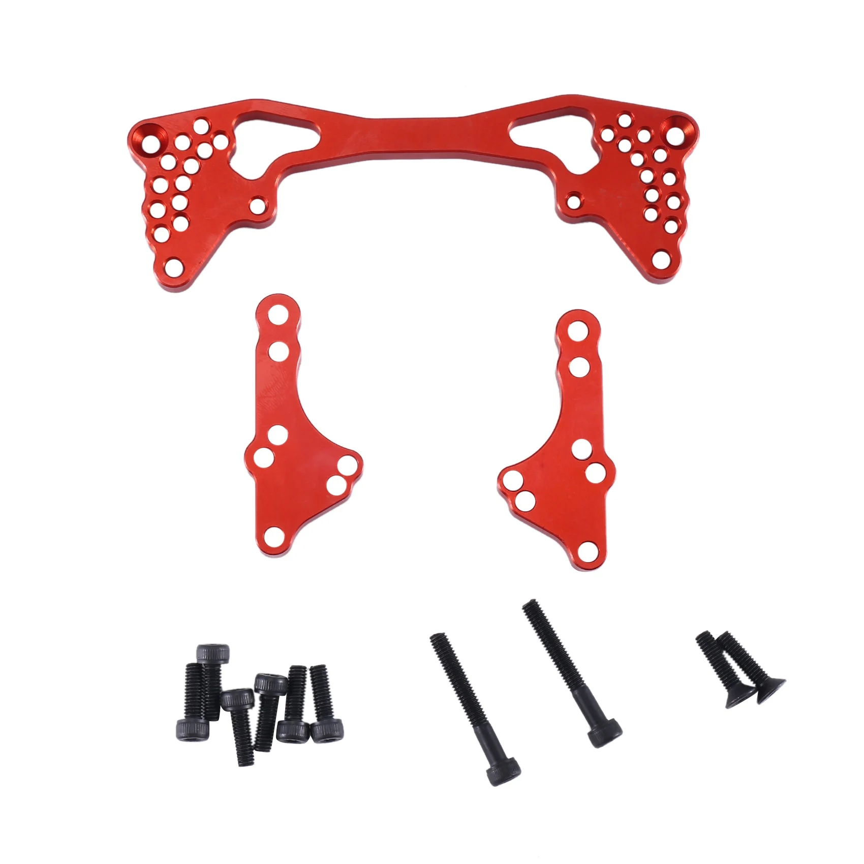 Angle-Adjustable Rear Shock-Absorbing Tie Rod Kit for 1/5 HPI ROFUN BAHA ROVAN KM BAJA 5B 5T 5SC SS Rc Car Parts,Red