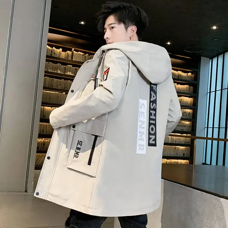 

Молодежная студенческая куртка с несколькими карманами, новая весенняя мужская рабочая одежда, универсальная куртка с капюшоном Sual