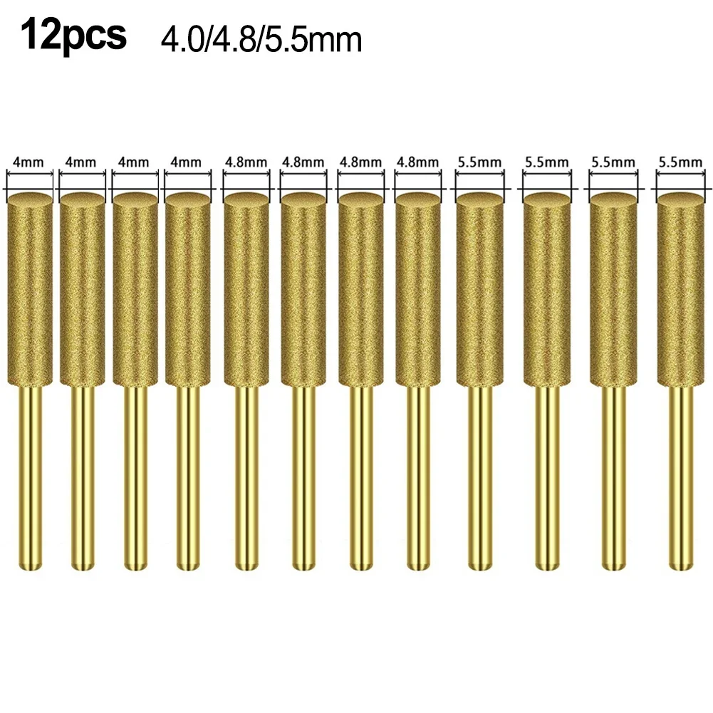 Brand New High Quality For Chainsaw Sharpener Diamond Yard 3 Size/4pc Accessories Burr Shank 3mm Spare Parts  Brand
