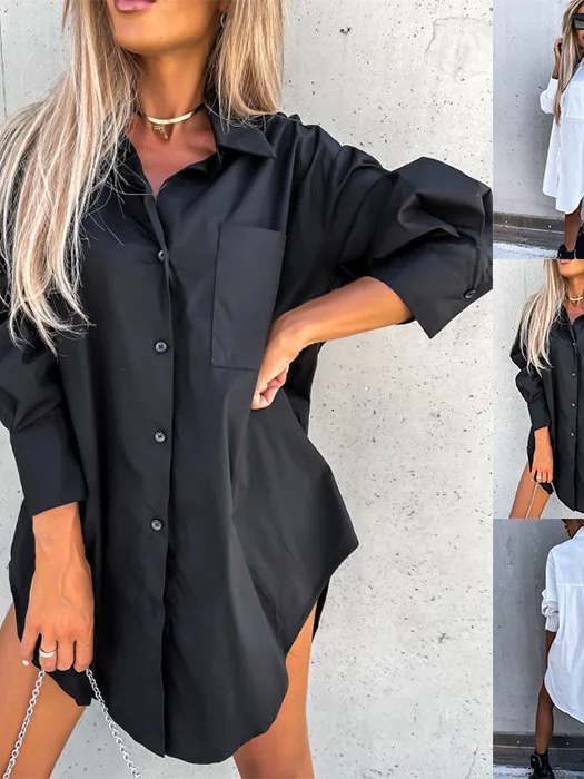 

Женские длинные све свободного кроя irt Dr на пуговицах с прямым вырезом из полиэстера, осенний сезон Faion European Sle