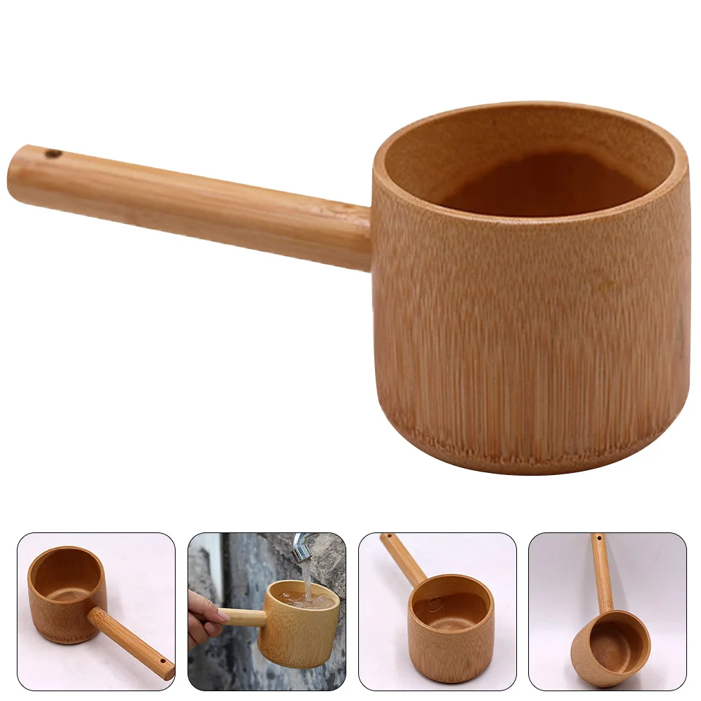 

Portable Soup Serving Ladle Japanese Water Ladle Bamboo Tea Ladle Kitchen Tool japanese style ladle bamboo ladle bailer