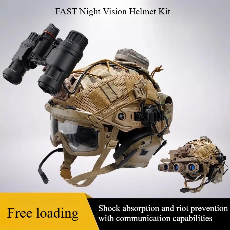 FAST Night Vision Helmet Set, COD Ghost Cos, Special Forces Shock Absorption and Riot Control Multi-functional Tactical Helmet