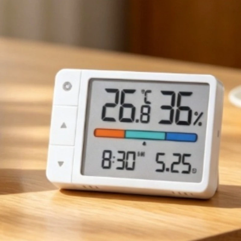 Electronic Thermometers Hygrometer Weather Station for Home Indoor High Precision with Table Clock Temperature Sensor for Home