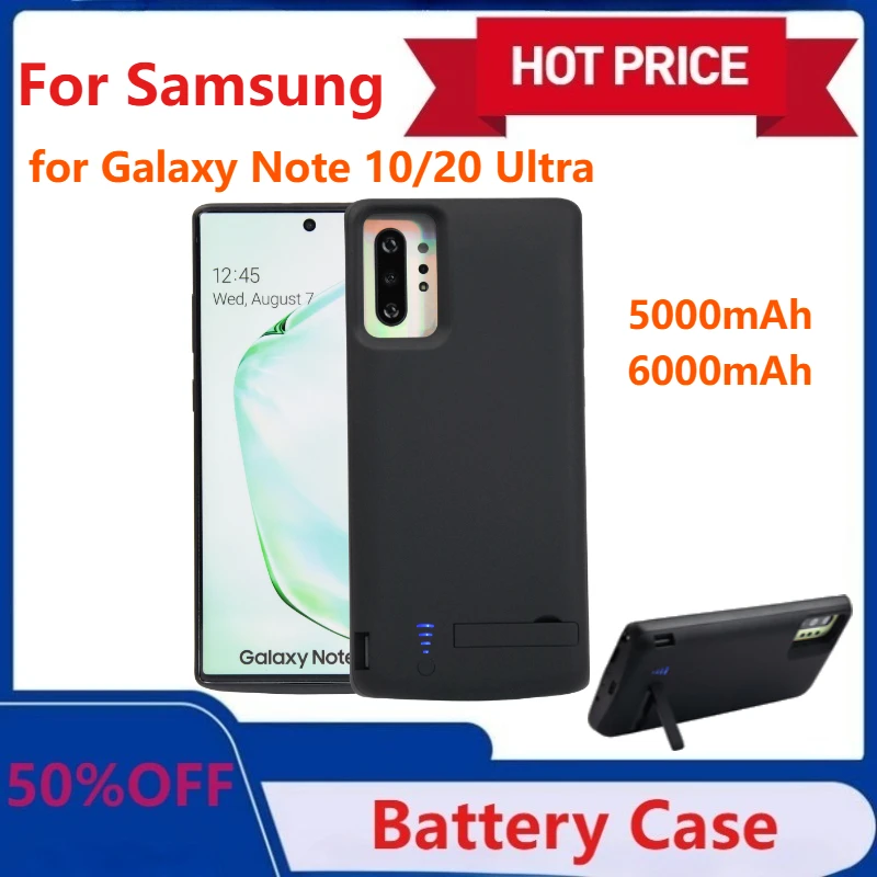 

5000mAh 6000mAh Battery Charger Case for Samsung Galaxy Note 20 Ultra External Power Bank for Galaxy Note10 Plus Charging Cover
