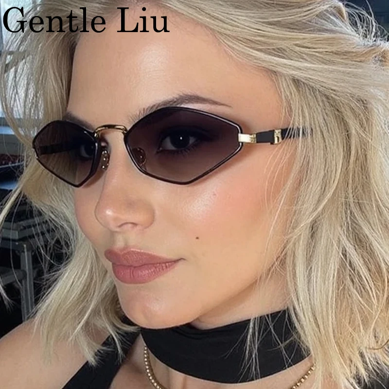 Small Frame Hexagon Punk Sunglasses Men 2025 Luxury Brand Vintage Polygon Steampunk Sun Glasses For Women Fashion Outdoor Shades