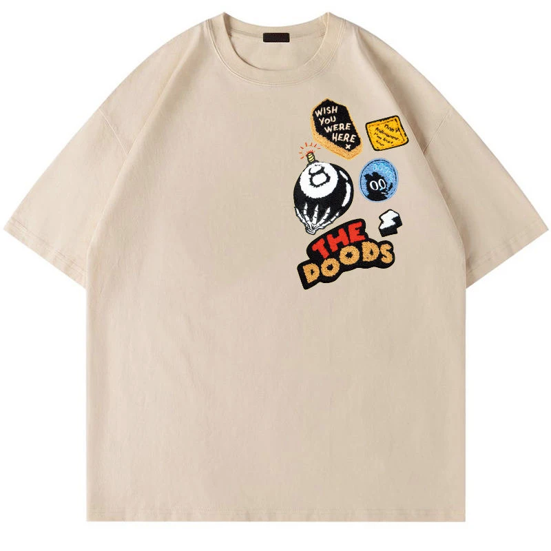 

Billiard T-Shirt For Men 100% Pure Cotton Summer Tees High-Quality Cartoon Short Sleeve Tops Couple Round Neck Graphic T Shirts
