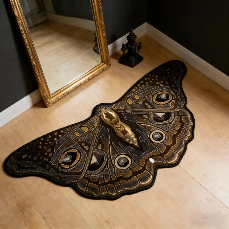 VIKAMA Special-shaped Butterfly Carpet Soft and Slip-resistant Bedroom Side Rug, Bathroom Entrance Floor Mat, Home Decoration