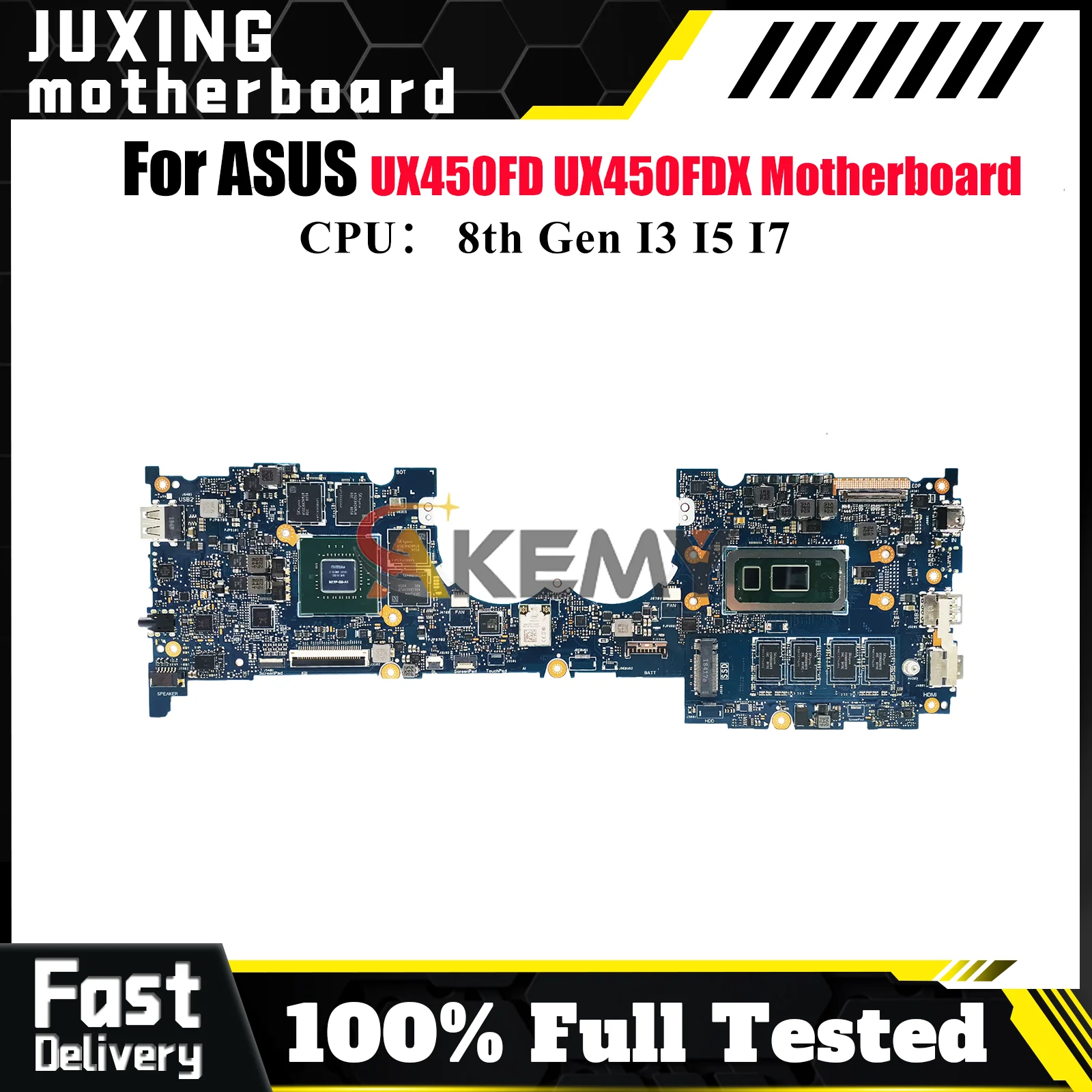 

UX450FDX Laptop Motherboard For ASUS ZenBook UX450F UX450FD UX450FDX Notebook Mainboard With I3 I5 I7 CPU tests OK fast shipping