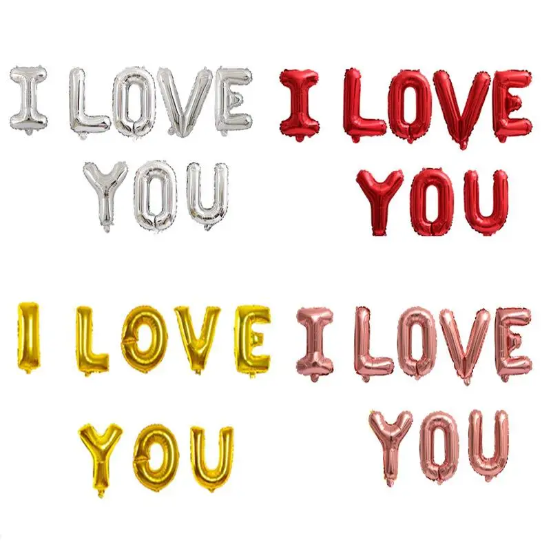 

16-дюймовые воздушные шары с надписью «I Love You»