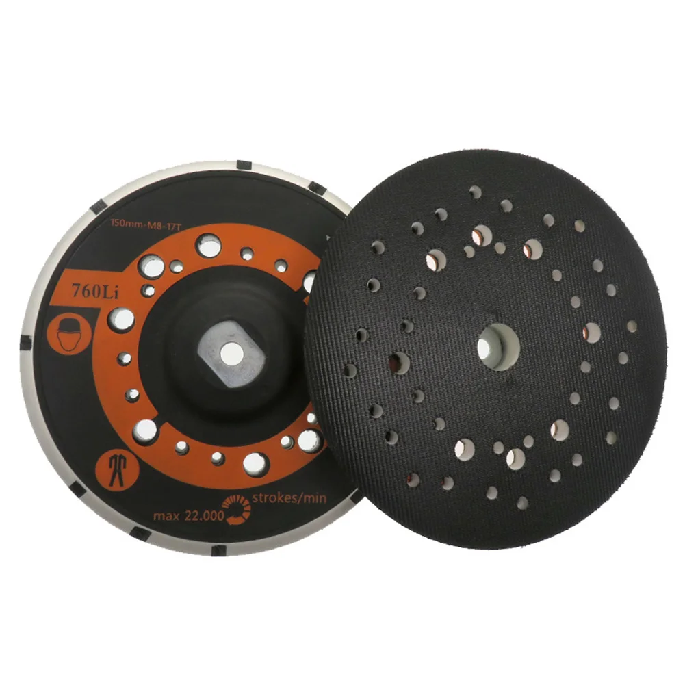 6Inch Hook & -Loop Sanding Pad With 45 Holes Backing Pad Sanding Holder Disc For Pneumatic Sander For Woodworking Power Tools