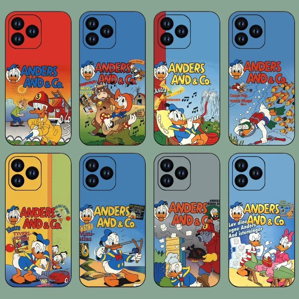 MINISO Disney Donald Fauntleroy Duck Phone Case For iPhone 11 12 13 14 15 Mini Pro XS Max X S Plus XR Shell