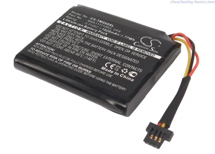 3.7V 1020mAh GPS, Navigator Battery AHA11111003, VFA for TomTom 4EN62, 4EN62. 4, Start 60, Start 60 EU, Start 60 M, VIA 1605