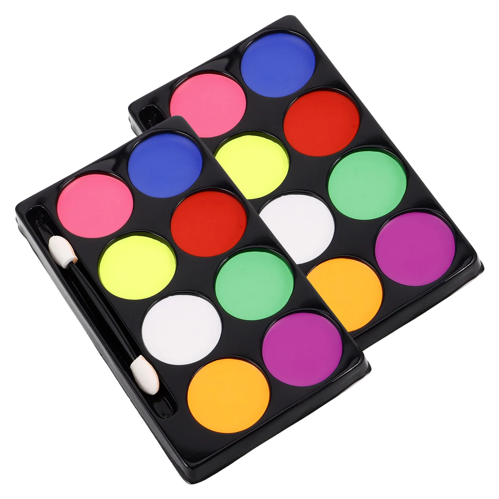 

2 Boxes Multi-Color Oil Soluble Face Painting Kit Ideal for Children Stage Performance Festival Body Art Party Costume Adult
