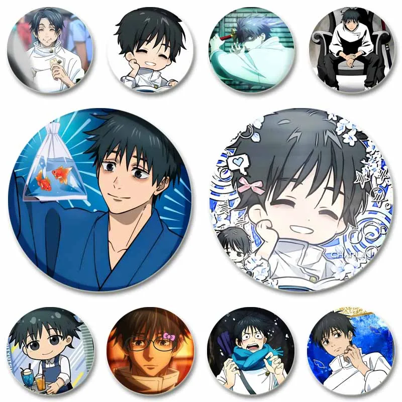 Cartoon Figure Okkotsu Yuta Badges Creative Anime Peripheral Enamel Pins Cute Round Brooch on Backpack Accessories Jewelry Gifts