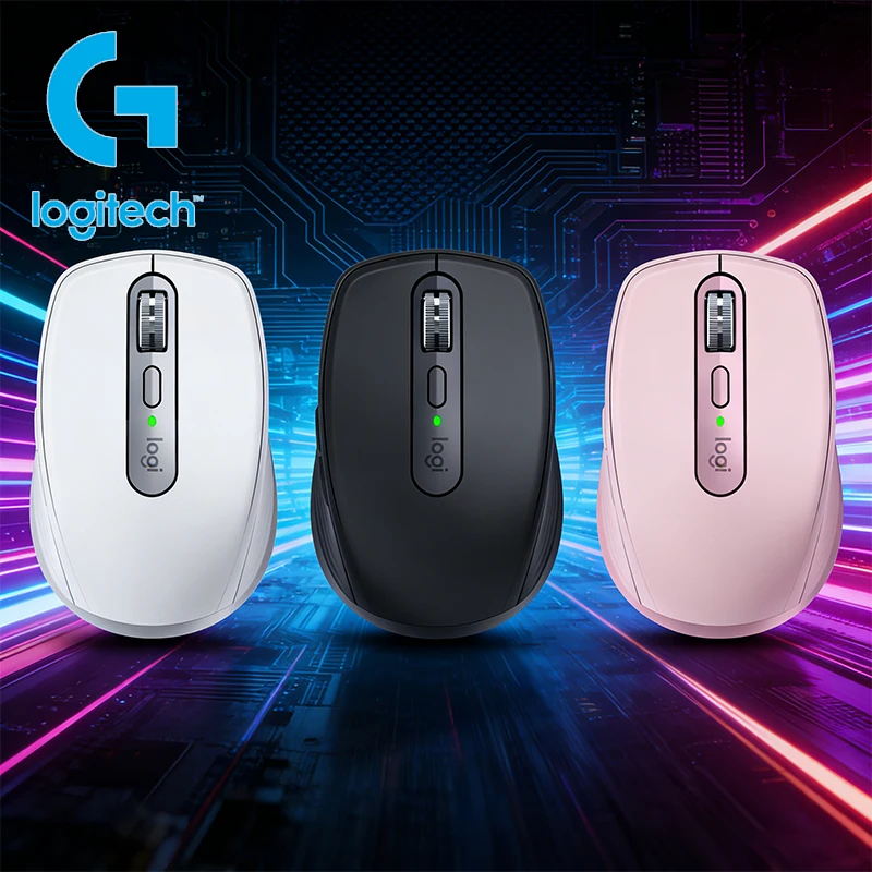 

Беспроводная Bluetooth-мышь Logitech MX Anywhere 3S: тихая работа для компьютеров и офисного использования, удобная для здоровья